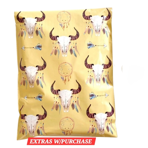 Mailers Other - NWT: 20ct. 10x13 Boho Skull Polymailers Bonus: Random Thank You Cards/Stickers